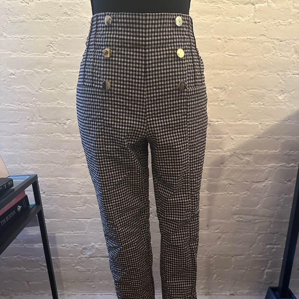 Worthington Black and White Patterned Skinny Pants
